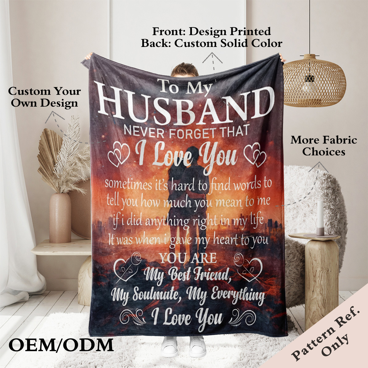 Customized Double-Sided Digital Print Flannel Blanket, Throw Blanket, Gift Blanket, Nap Blanket, Air Conditioning Blanket